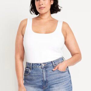 Old Navy square neck bodysuit calla lily white size XXL